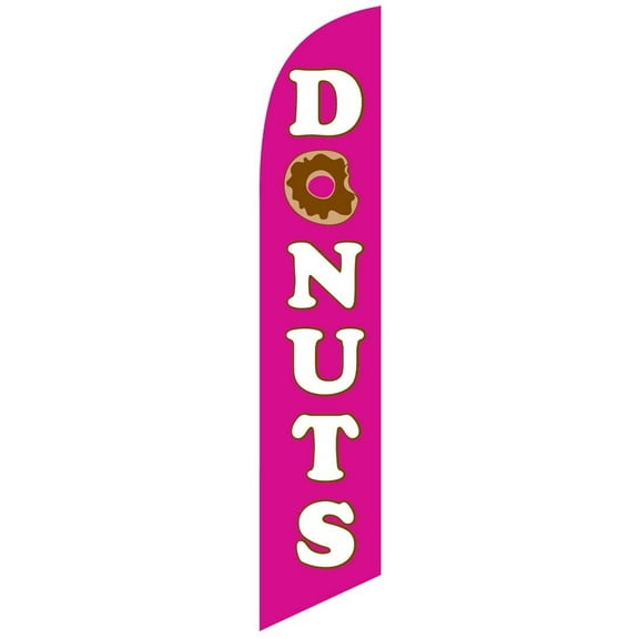Donuts Advertising Feather Banner Swooper Flag, Replacement Flag Only