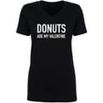 thumbnail image 1 of Donuts Are My Valentine Womens V-Neck Tee, 1 of 2
