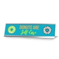 thumbnail image 1 of Donuts Are Self-Care, Blue Silver Frame, Desk Sign (2x8"), 1 of 3