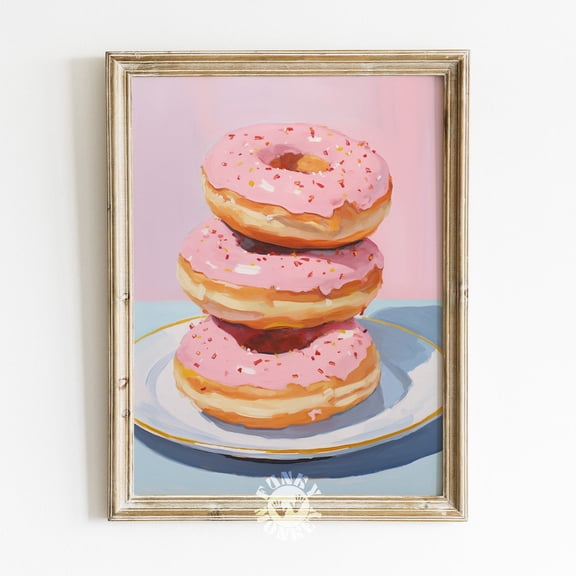 Donuts Pastel Retro Kitchen Decorative Interior Home Wall Art Poster
