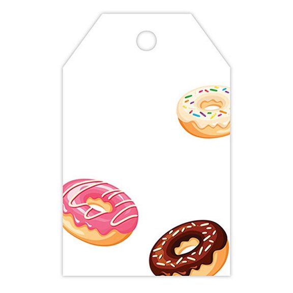 Donuts Printed Gift Tags - 2 1/4in. x 3 1/2in. - 50 Pack (ptdn)