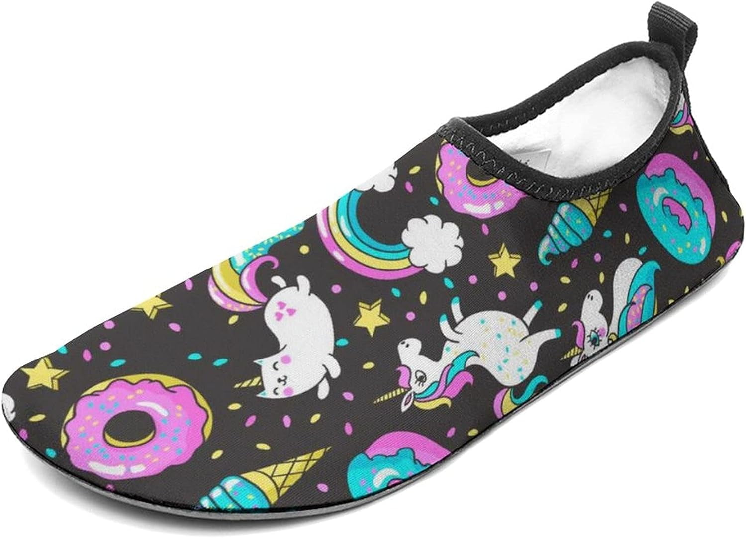 Donuts Rainbow Unicorns Cat Water Shoes Barefoot Aqua Pool Socks for Beach Swim Walking