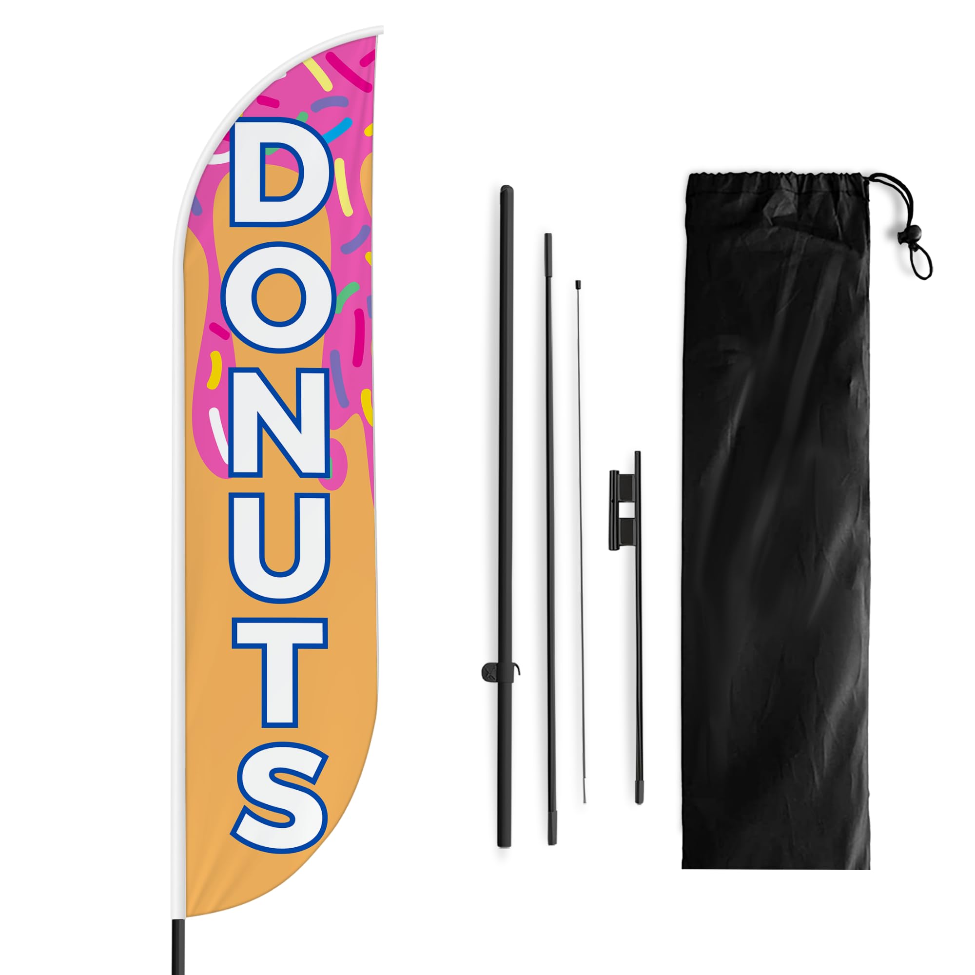 Ade Flags Donuts Sign feather flag Pole Mount for Outdoor by Mavis Print | 15 ...