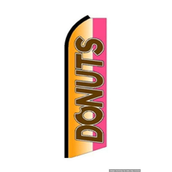 Donuts Swooper Flag (Hardware Not Included) |Advertisement /Business Flags | Feather Flag |