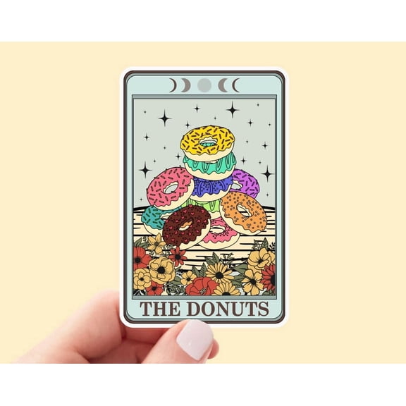 Donuts Tarot Card Gothic Sticker