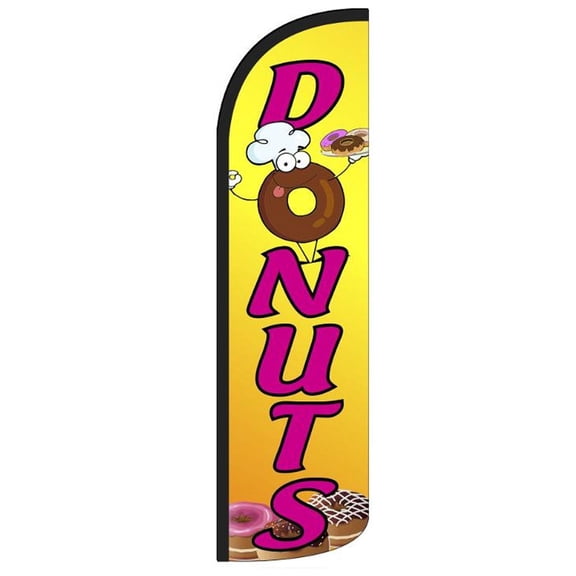 Donuts Windless flag Without Pole Advertisement /Business Flags | Feather Flag |