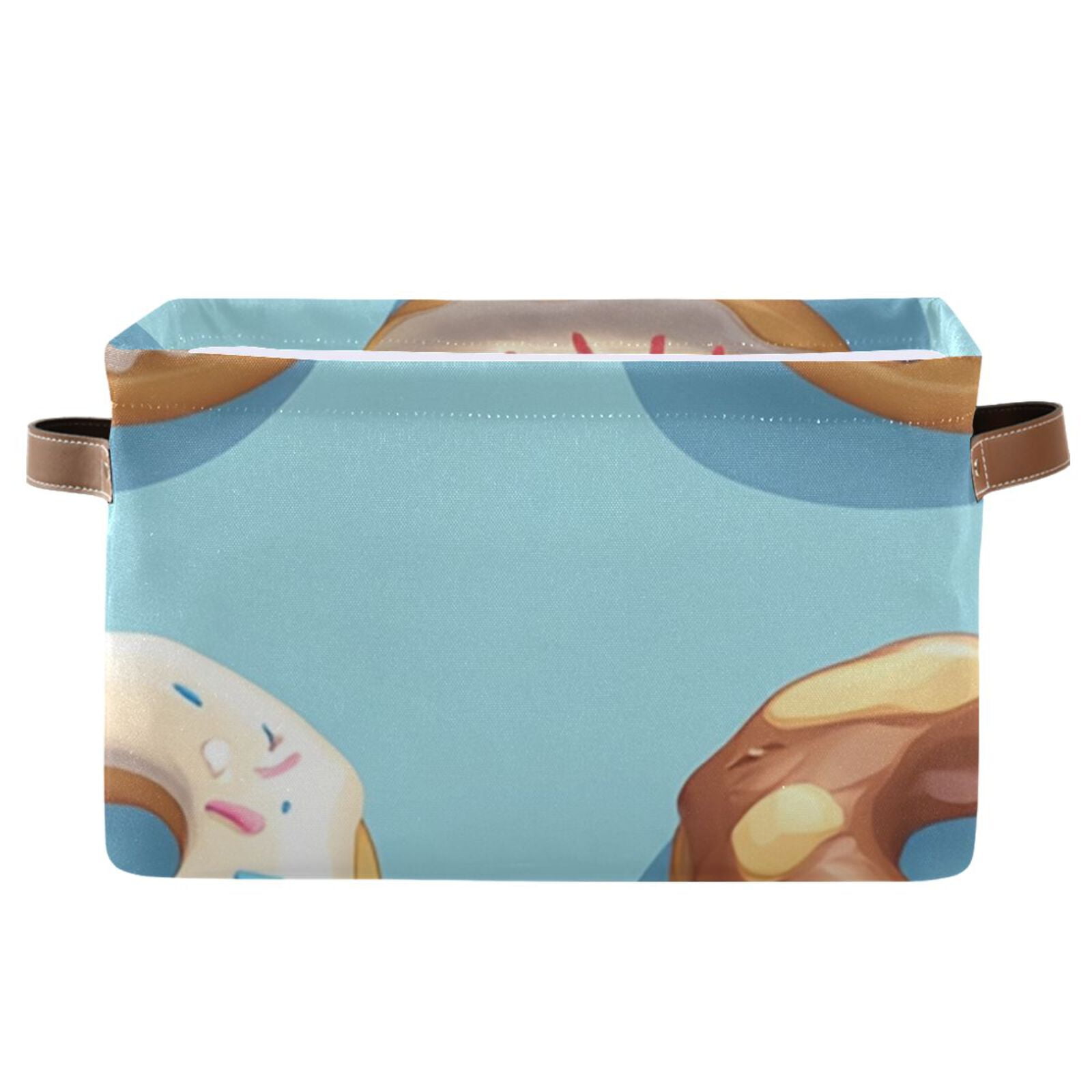 Donuts in Blue Storage Bins Baskets With Handles Storage Box Clothes ...