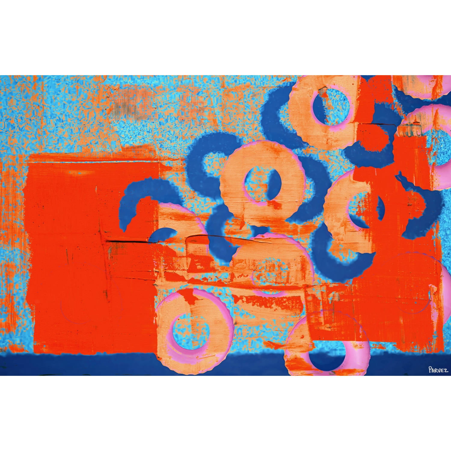 "Donuts in Motion" Painting Print on Wrapped Canvas