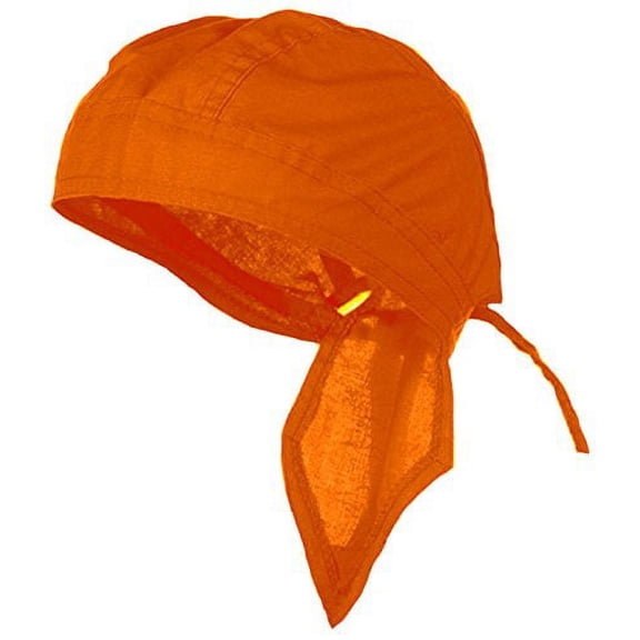 Doo Rag Du Rag Do Cotton Bandana Head Wrap Solid Color Chemo Cap (Blaze Orange)