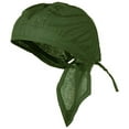 thumbnail image 1 of Doo Rag Du Rag Do Cotton Bandana Head Wrap Solid Color Chemo Cap (Olive Drab OD Green), 1 of 1