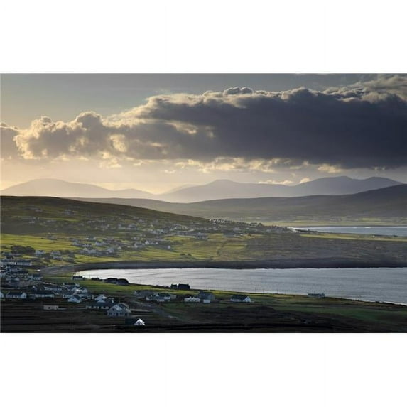 Dooagh Achill Island Co Mayo Ireland; Morning Light Over A Village Poster Print
