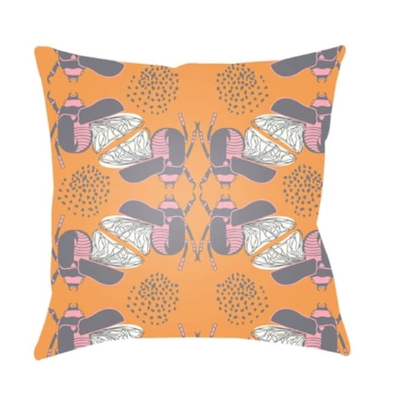 Surya DO002-2020 20 x 20 x 4 in. Doodle Abstract Square Throw Pillow, Multi Color