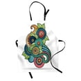 thumbnail image 1 of Doodle Apron Ethnic Floral Zentangle Pattern with Vibrant Colors Henna Paisley Mehndi Doodle, Unisex Kitchen Bib Apron with Adjustable Neck for Cooking Baking Gardening, Multicolor, by Ambesonne, 1 of 3
