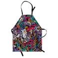 thumbnail image 1 of Doodle Apron Music Themed Hand Drawn Abstract Instruments Microphone Drums Keyboard Stradivarius, Unisex Kitchen Bib Apron with Adjustable Neck for Cooking Baking Gardening, Multicolor, by Ambesonne, 1 of 3