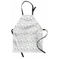 thumbnail image 1 of Doodle Apron Stars and Crescent Moon Heavenly Bodies Abstract Sketch Style Space Cosmos Image, Unisex Kitchen Bib Apron with Adjustable Neck for Cooking Baking Gardening, Black White, by Ambesonne, 1 of 3