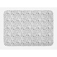 thumbnail image 1 of Doodle Bath Mat, Stars and Crescent Moon Heavenly Bodies Abstract Sketch Style Space Cosmos Image, Non-Slip Plush Mat Bathroom Kitchen Laundry Room Decor, 29.5 X 17.5 Inches, Black White, Ambesonne, 1 of 2