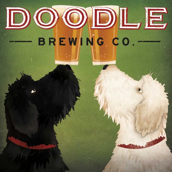 Doodle Beer Double III Poster Print by Ryan Fowler
