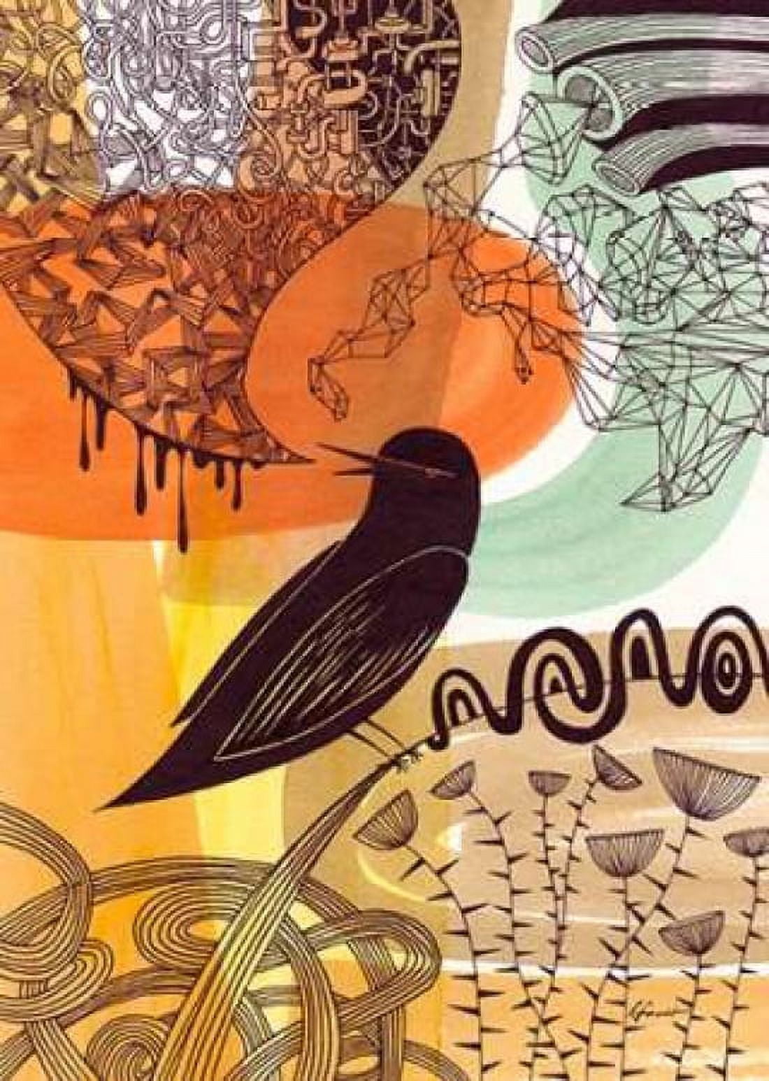 Doodle Bird 2 Canvas Art - Richard Faust (20 x 28)