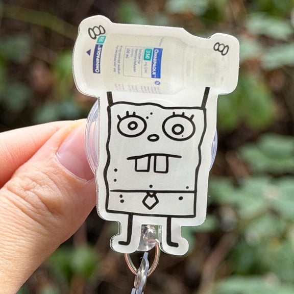 Doodle Bob CT Contrast -Badge Reel, omnipaque, Radiology, healthcare, work accessory