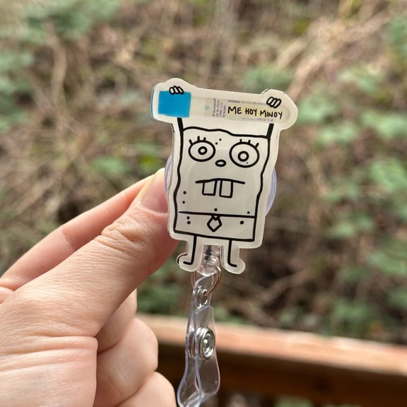 Doodle Bob Phelbotomist Blood Tube- Nurse badge reel, RN, blood bank, emergency, healthcare, work accessory