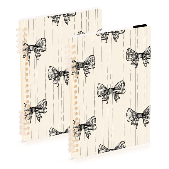 Doodle Bows Notebook Detachable Coil Notebook Diary Plan Book A5 Size 60 Pages 1 Pack