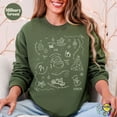 thumbnail image 1 of Doodle Christmas Sweatshirt | Santa Tree Holiday Sketch Pullover, 1 of 5