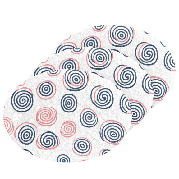 Doodle Circles 3 Pack Dish Sponges Bulk Natural Sponges Compressed Sponges Non-Scratch for Kitchen Cleaning Dishes