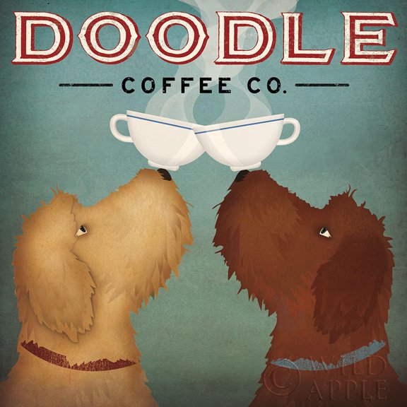 Doodle Coffee Double I Poster Print by Ryan Fowler