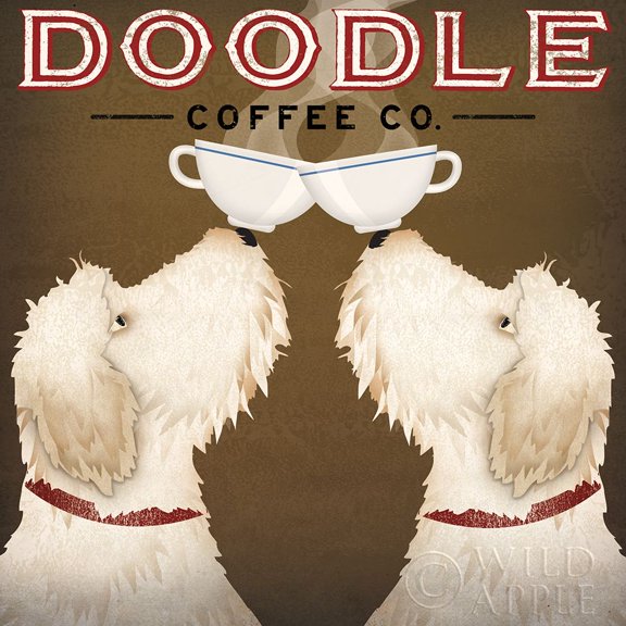 Doodle Coffee Double V Poster Print by Ryan Fowler