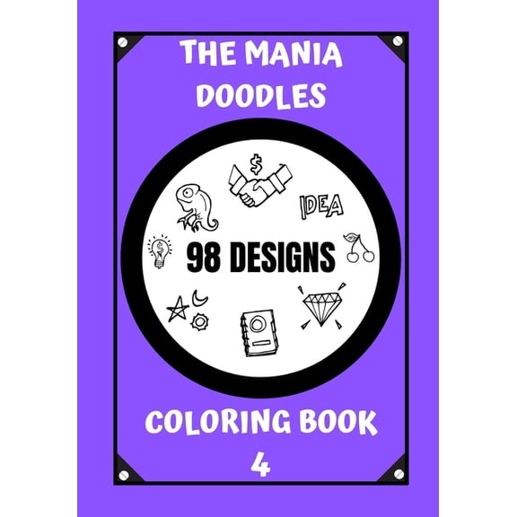 Doodle Coloring Book: The Mania Doodles, Book 4, (Paperback)