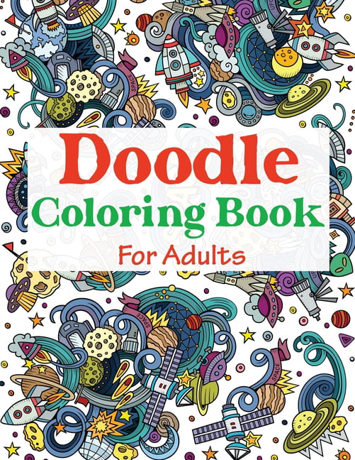 Hand Drawn Coloring Book Adult Children Stress Relief Doodle