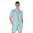 thumbnail image 1 of Doodle Cow Pattern Short Sleeve Men'S Rompers, Cow Cattle Casual Summer Jumpsuits Outfit, 1 of 4