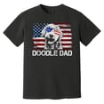 thumbnail image 1 of Doodle Dad Goldendoodle Patriotic 4th of July Dog Dad Comfort Color T-Shirt, 1 of 4