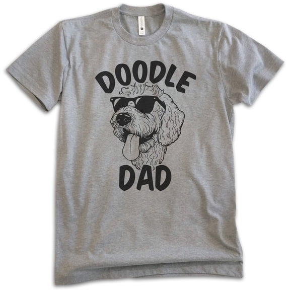 Doodle Dad T-shirt, Unisex Men's Shirt, Golden Doodle Owner, Best Dog Dad Gift, Dark Heather Gray, XX-Large
