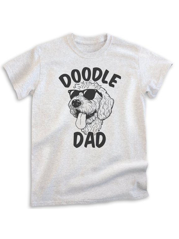Doodle Dad T-shirt, Unisex Men's Shirt, Golden Doodle Owner, Best Dog Dad Gift, Heather Ash, X-Small