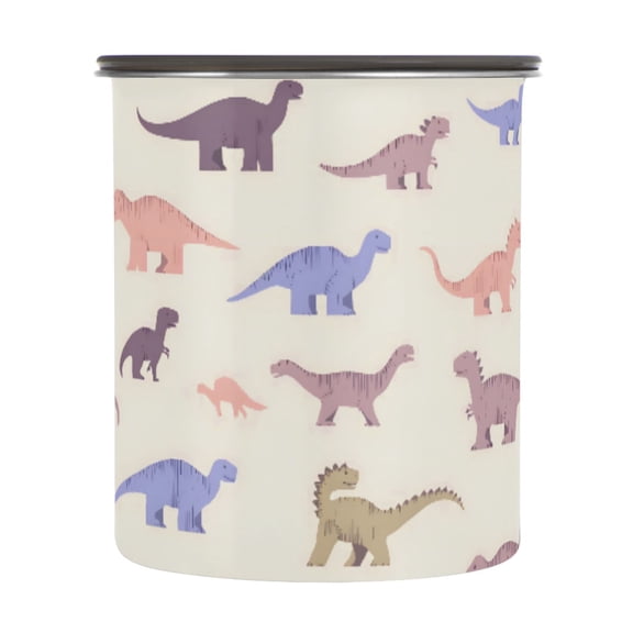 Doodle Dinosaurs Dino Airtight Coffee Bean Canister 30oz Food Storage Containers with Lids For Gournd, Tea, Sugar, Flour, Rice, Cereal, Candy Cookie Jar