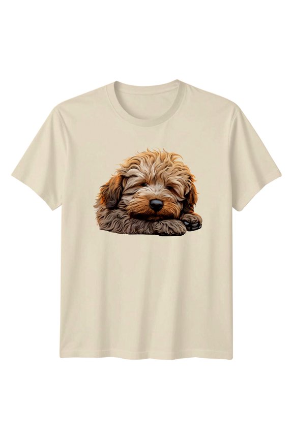 Doodle Dog Puppy Animals Mens T-Shirt Womens Tee Graphic Unisex Top All Size S-5XL