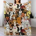 thumbnail image 1 of Doodle Dogs Blanket for Boys Girls, Dogs Lovers Gifts, Fleece Dog Throw Blanket for Kids Adults,Super Soft Warm Blanket Lightweight Flannel Blankets for Bed Couch (50"x40", Doodle Dogs), 1 of 6