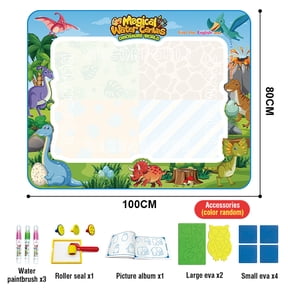 Doodle Drawing Mat, 40 x 32 inch Large Magic Water Drawing Mat Toy with Magic Accessories, Ages 3-8