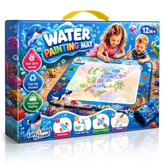 Doodle Drawing Mat, Magic Writing Mat Toddler Toys Ages 3 4 5, Gifts for 3 4 5 6 Years Old Girls, Learning Toys for Girls Toddlers Age 3-7