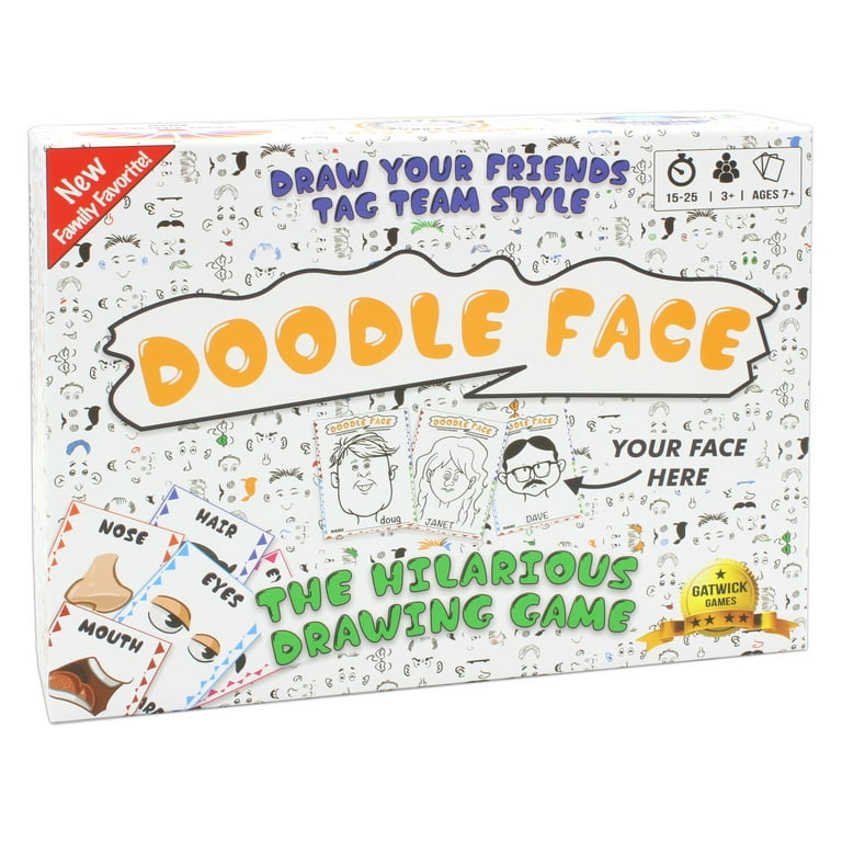 Doodle Face A Hilarious Game Of Drawing Your Friends And Family Best Party  Game