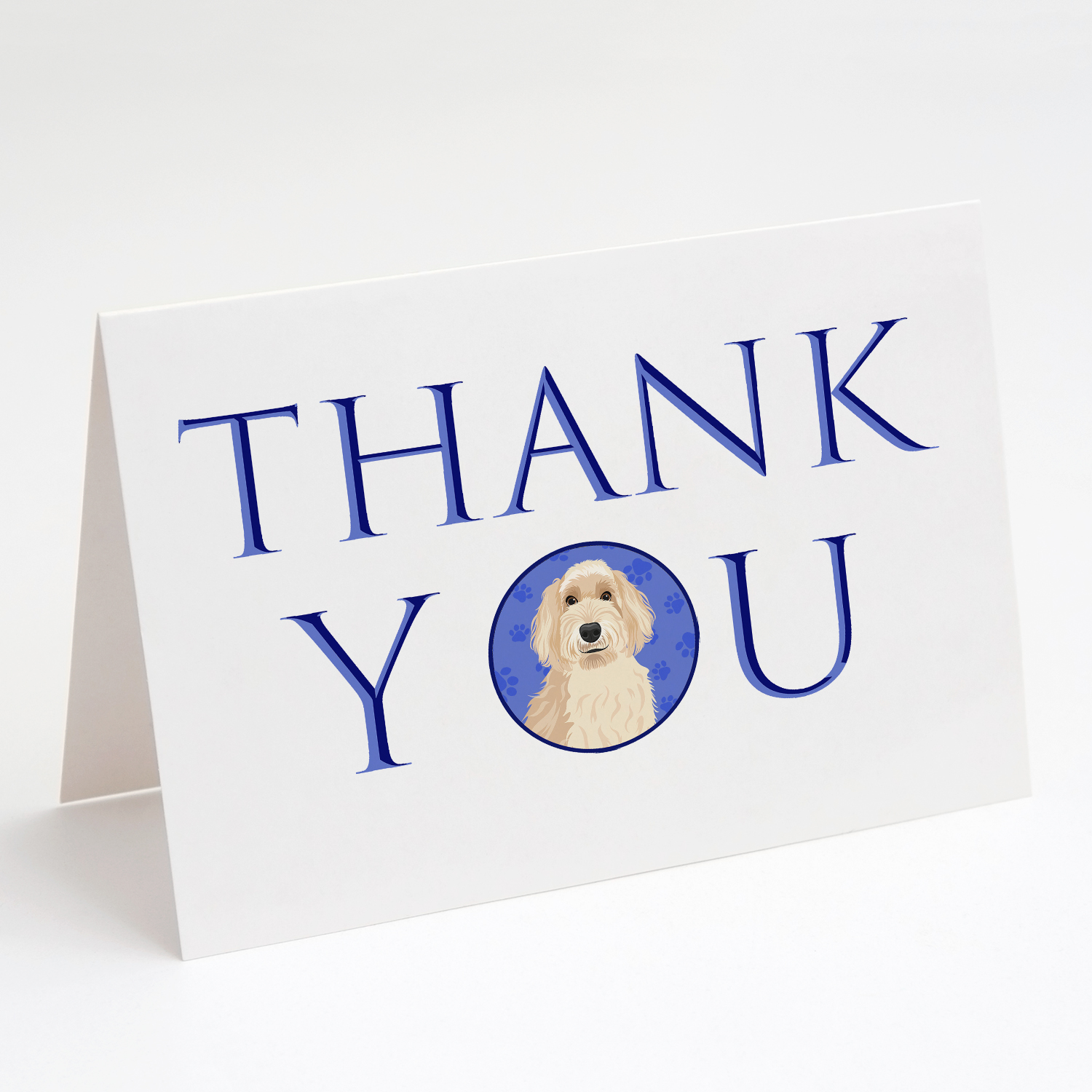 Doodle Fawn #2 Thank You Greeting Cards and Envelopes Pack of 8 7 in x 5 in