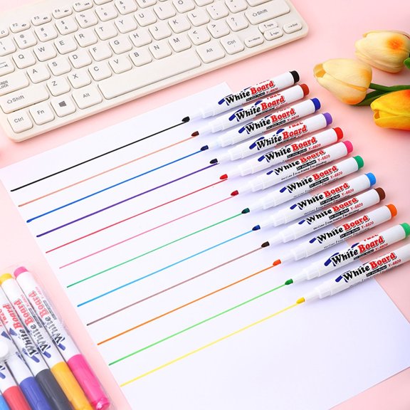 Doodle Floating Drawing Pen Set, 12 Colors Water Painting Markers, Reusable Quick Dry Ink Pens for Whiteboard and Craft Play