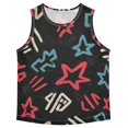 thumbnail image 1 of Doodle Graffiti in Red Blue White Vest Undershirt Tank Top Sleeveless Quick Dry 3T, 1 of 7