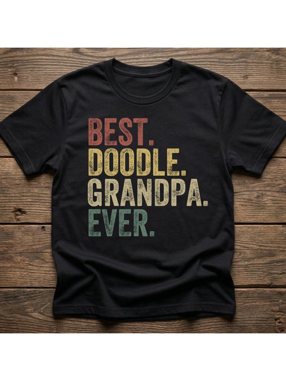 Doodle Grandpa Mini Goldendoodle Grandad Labradoodle Dog T-Shirt
