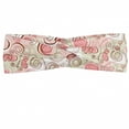 thumbnail image 1 of Doodle Headband, Romantic Pastel Colored Scribble Random Shapes Hearts Springtime Floral, Elastic and Soft Women's Bandana for Sports and Everyday Use, Grey Red Coconut, by Ambesonne, 1 of 3