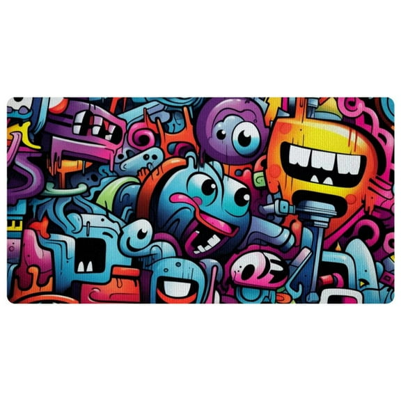 Doodle Kitchen Rugs Non Skid Kitchen Mats for Floor Cushioned Anti Fatigue Kitchen Floor Mats Comfort Mats for Standing Sink Laundry