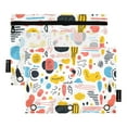 thumbnail image 1 of Doodle Lines Graffiti 2 Pack Pencil Pouch for 3 Ring Binder Smooth Zipper Folders with Pockets Clear Window Pencil Case, 1 of 6