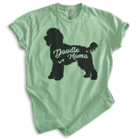 Doodle Mama T-shirt, Unisex Women's Shirt, Golden Doodle Owner, Best Dog Mama Gift, Heather Apple Green, Medium
