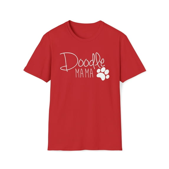 Doodle Mama With Paw, Gildan Unisex Softstyle T-Shirt, Graphic Tee, S-3XL